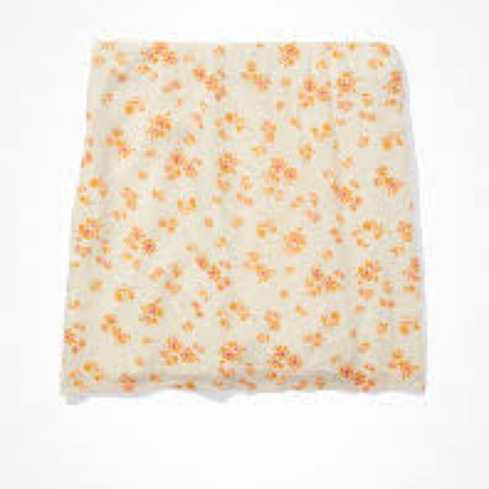 NWT Elodie mini floral skirt womens size large lined and side zipper